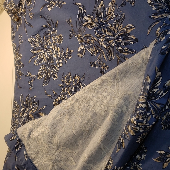 NWOT MERONA size 18 front wrap blue floral skirt E94 - Picture 8 of 10